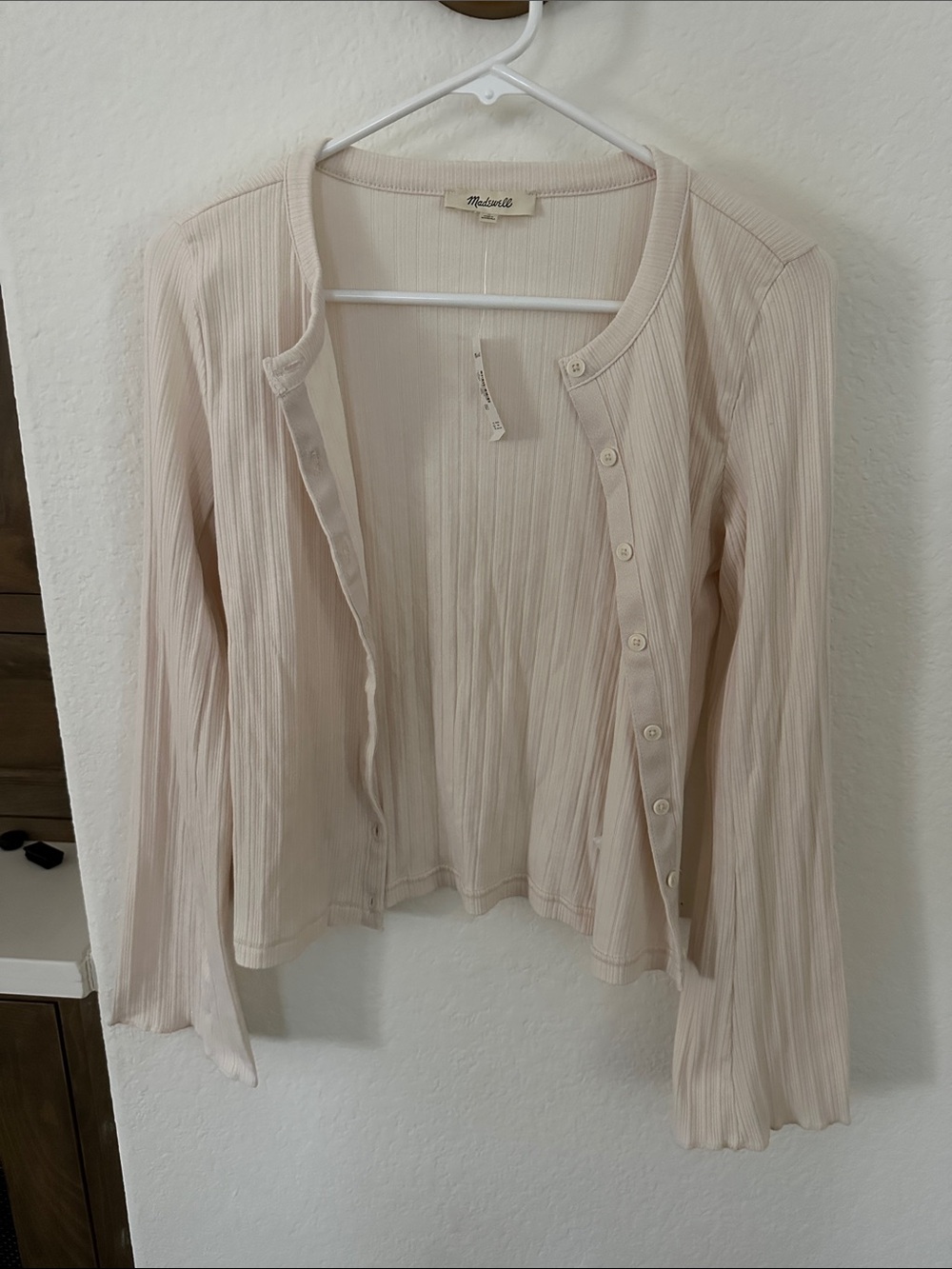 Madewell cream cardigan, NWT